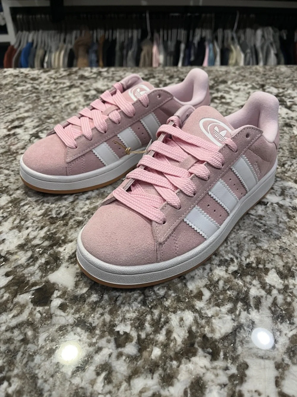 7Y / 8W adidas Campus 00s Pink White Stripes - Picture 3 of 9
